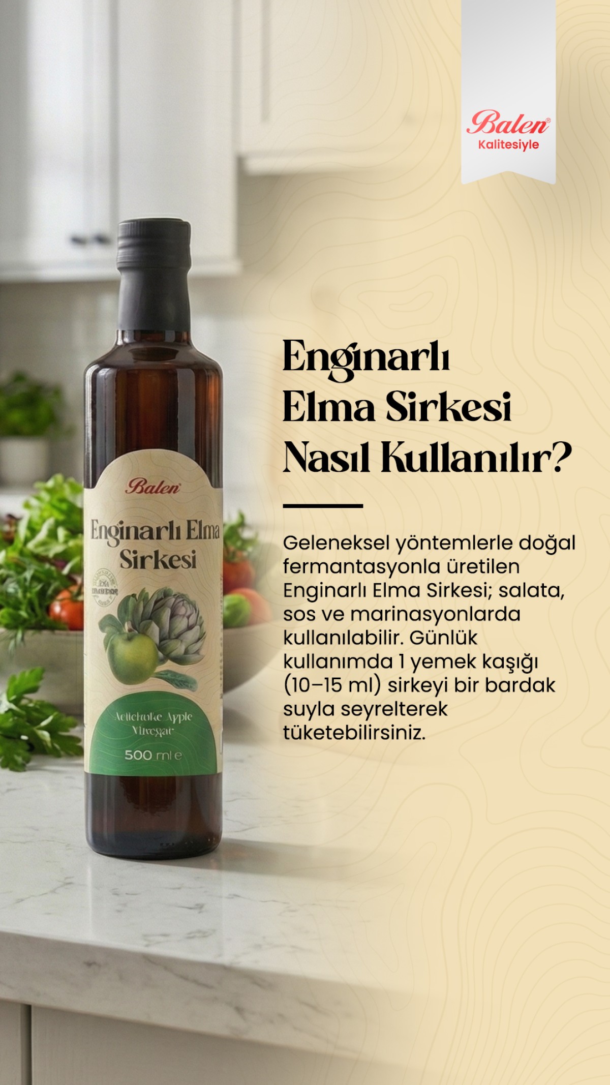 BALEN ENGİNARLI ELMA SİRKESİ * 500 ML BALEN ENGİNARLI ELMA SİRKESİ * 500 ML