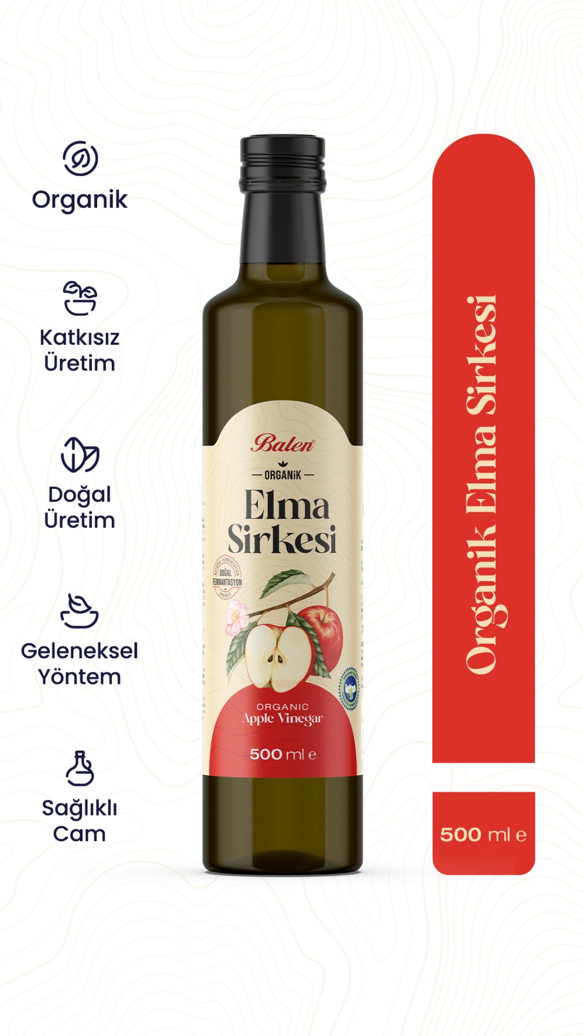 BALEN ORGANİK ELMA SİRKESİ *500 ML