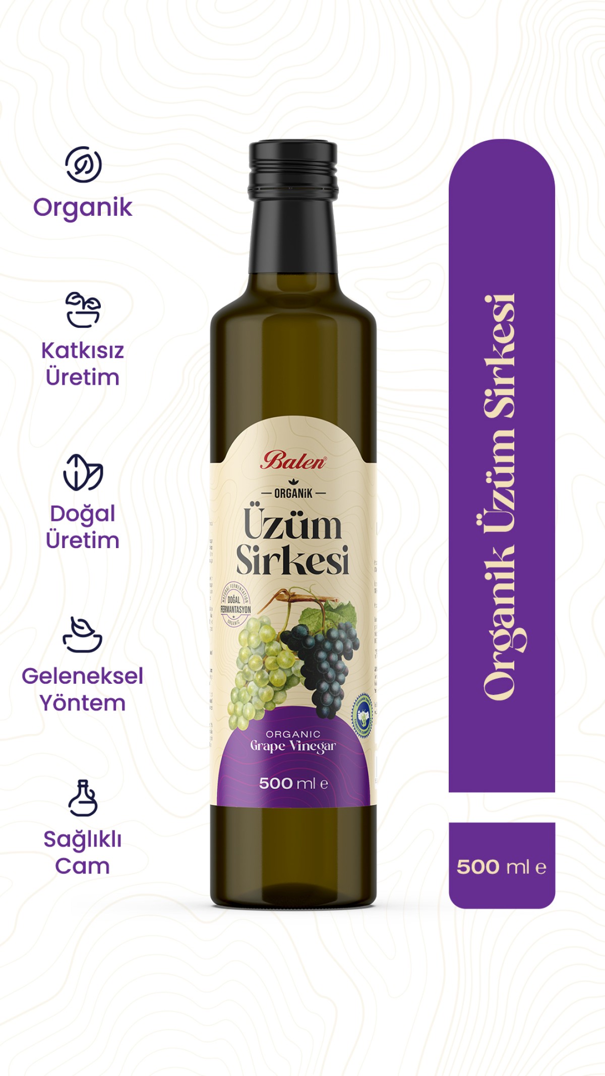 BALEN ORGANİK ÜZÜM SİRKESİ *500 ML BALEN ORGANİK ÜZÜM SİRKESİ *500 ML