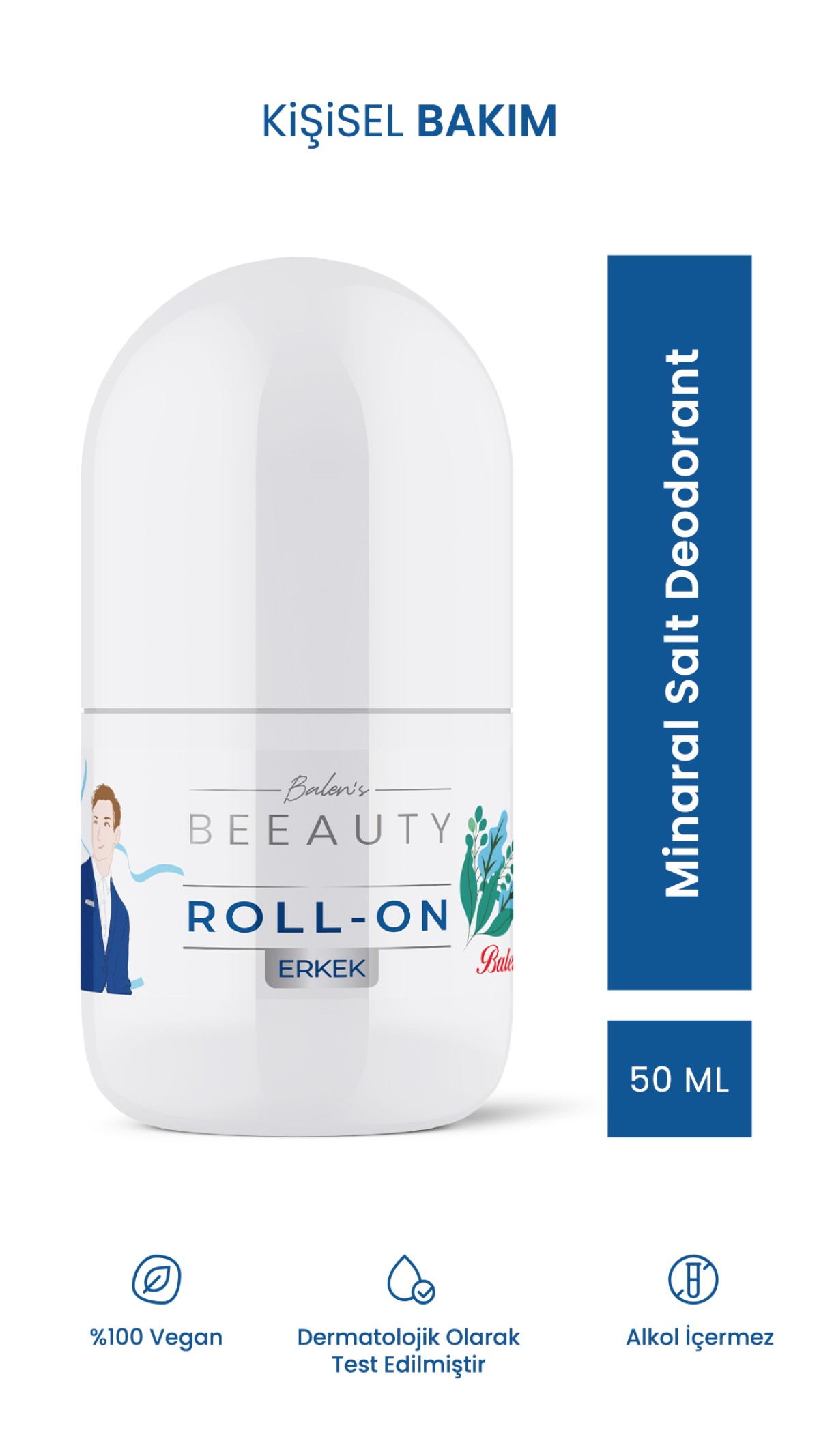 BALEN’S BEEAUTY ERKEK MINERAL SALT DEODORANT ROLL-ON * 50 ML BALEN’S BEEAUTY ERKEK MINERAL SALT DEODORANT ROLL-ON * 50 ML
