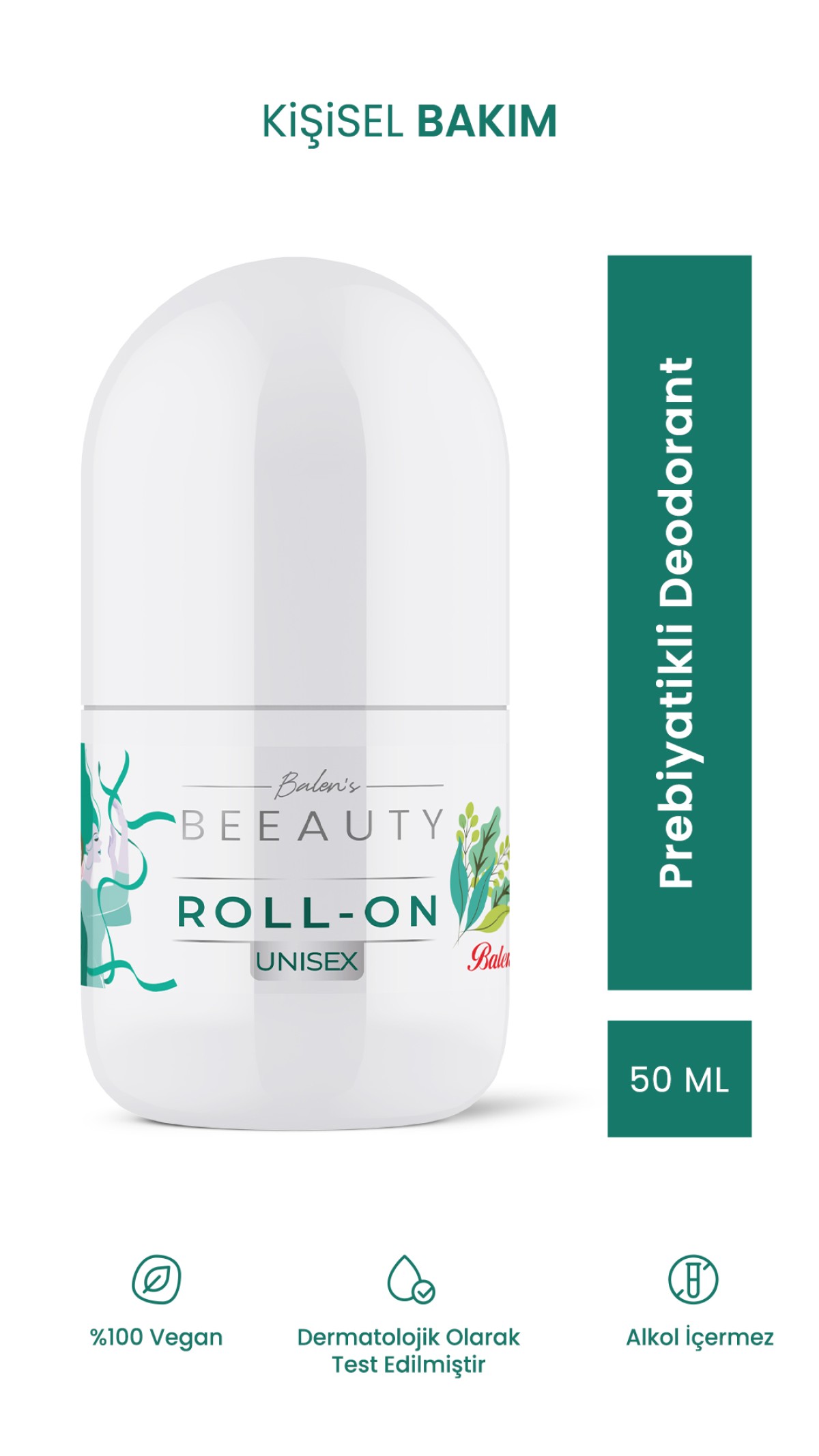 BALEN’S BEEAUTY UNISEX PREBİYOTİKLİ DEODORANT ROLL-ON * 50 ML BALEN’S BEEAUTY UNISEX PREBİYOTİKLİ DEODORANT ROLL-ON * 50 ML