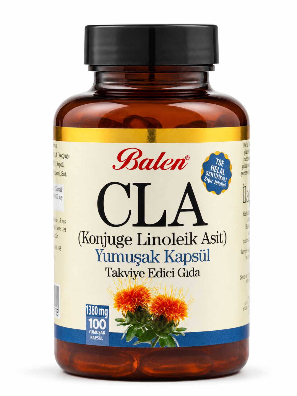 CLA (KONJUGE LİNOLEİK ASİT) YUMUŞAK KAPSÜL 1380 MG*100