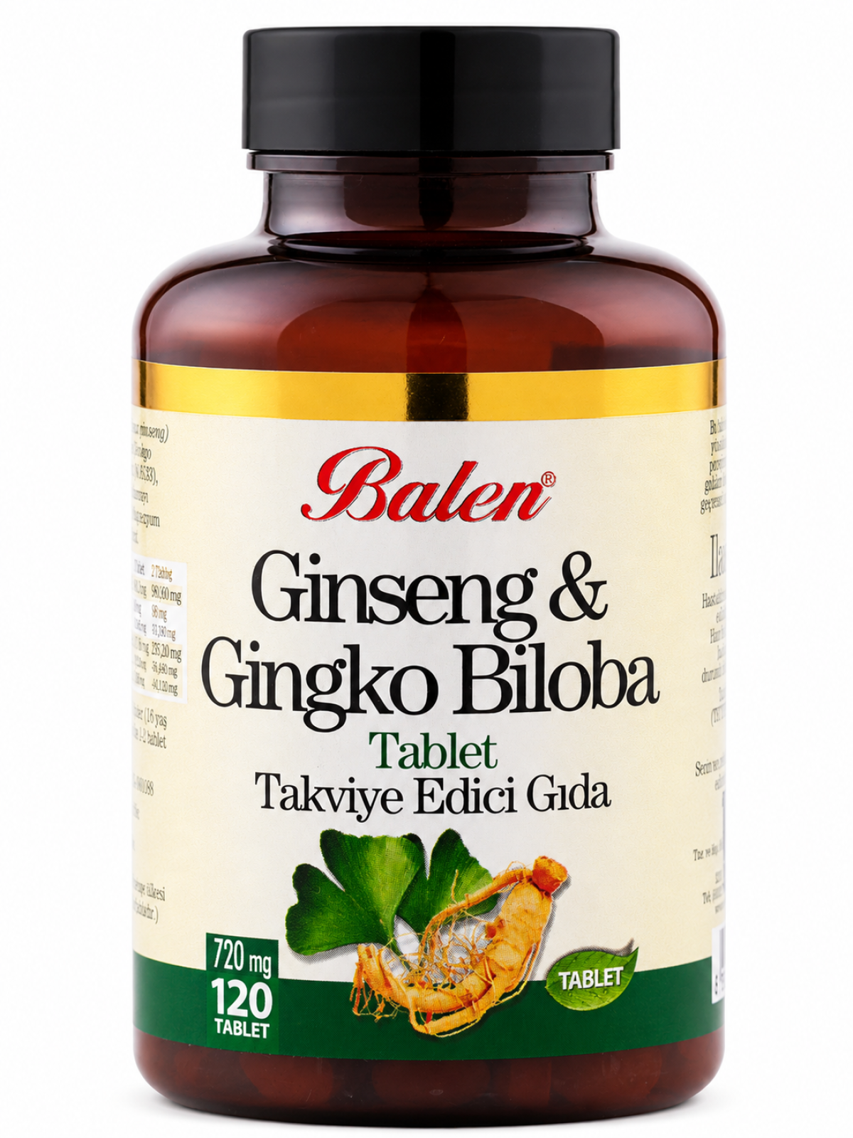 GİNSENG& GİNKGO BİLOBA TABLET 720 MG*120