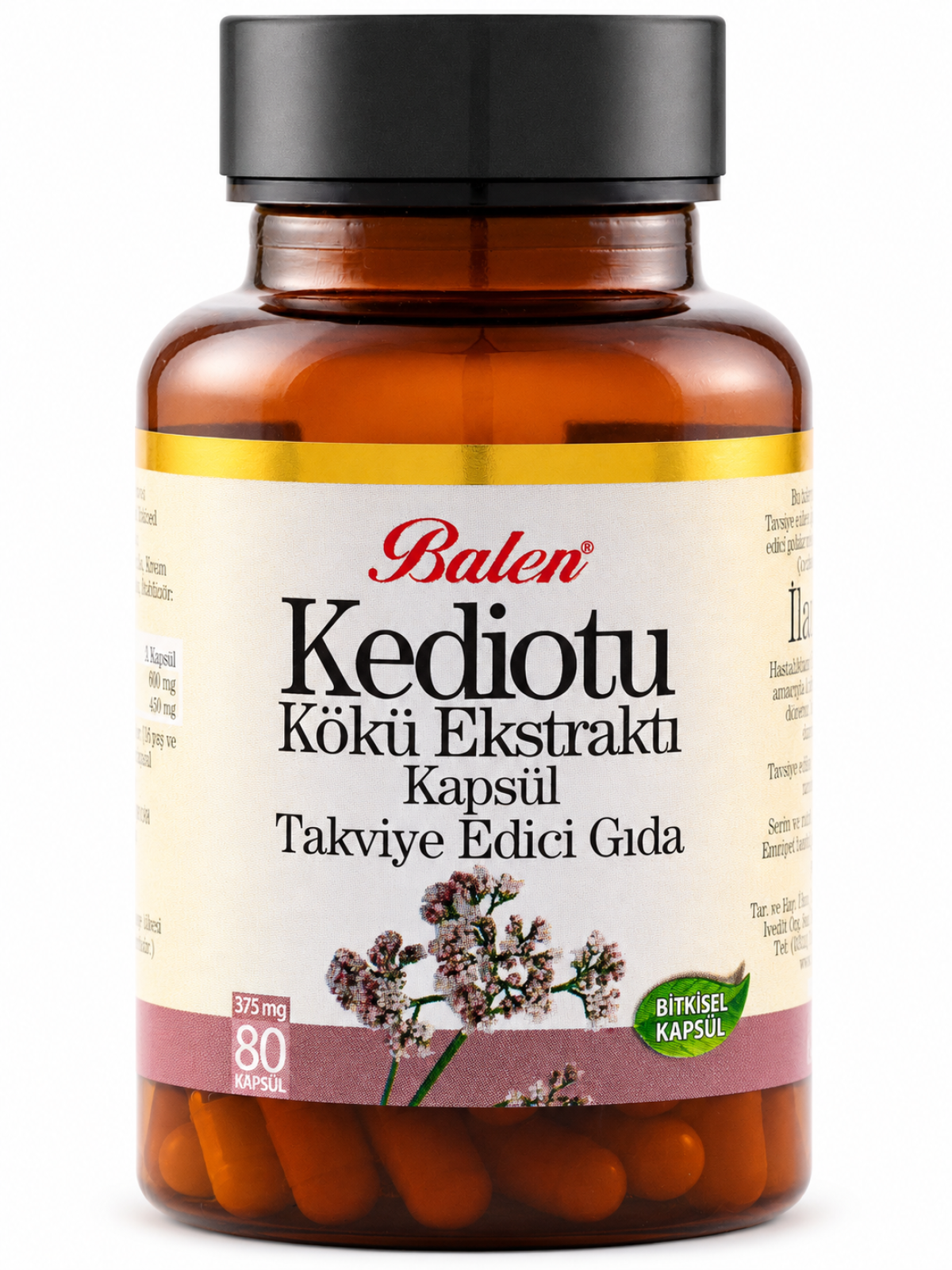 KEDİOTU KÖKÜ EKSTRAKTI KAPSÜL 375 MG*80 KEDİOTU KÖKÜ EKSTRAKTI KAPSÜL 375 MG*80