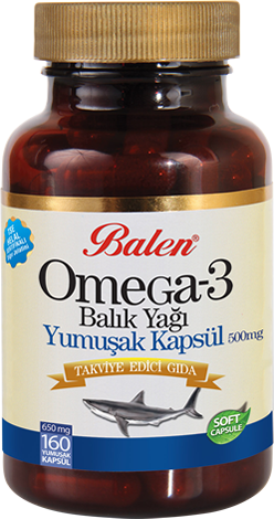 Balen Omega 3 Balık Yağı Yumuşak Kapsül 650 mg* 160
