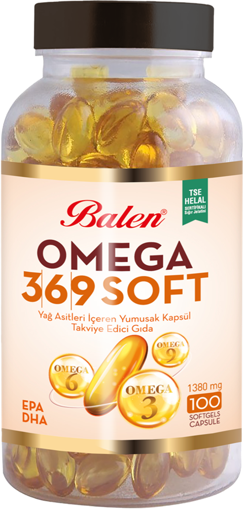 Balen Omega 3,6,9 Soft Yağ Asitleri İçeren Yumuşak Kapsül 1380 MG*100