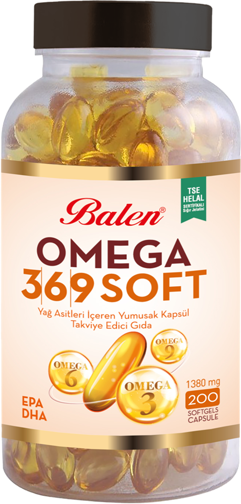 Balen Omega 3,6,9 Soft Yağ Asitleri İçeren Yumuşak Kapsül 1380 MG*200