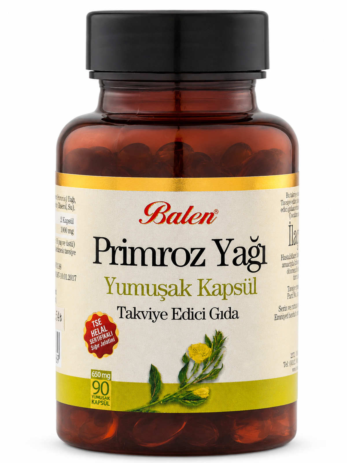 PRİMROZ YAĞI YUMUŞAK KAPSÜL 650 MG*90