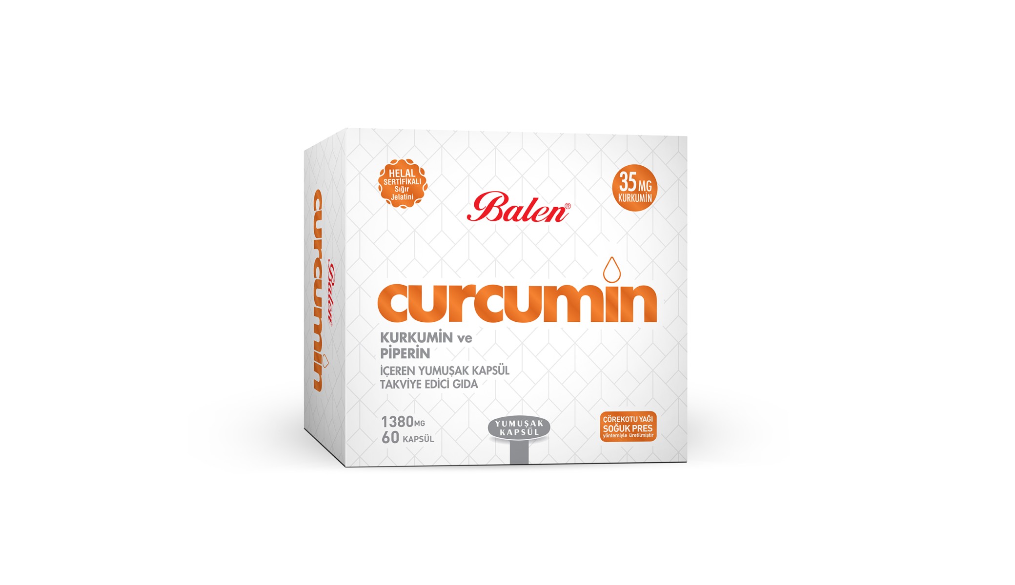 CURCUMİN KURKUMİN VE PİPERİN YUM.KAP. 1380 MG*60 CURCUMİN KURKUMİN VE PİPERİN YUM.KAP. 1380 MG*60
