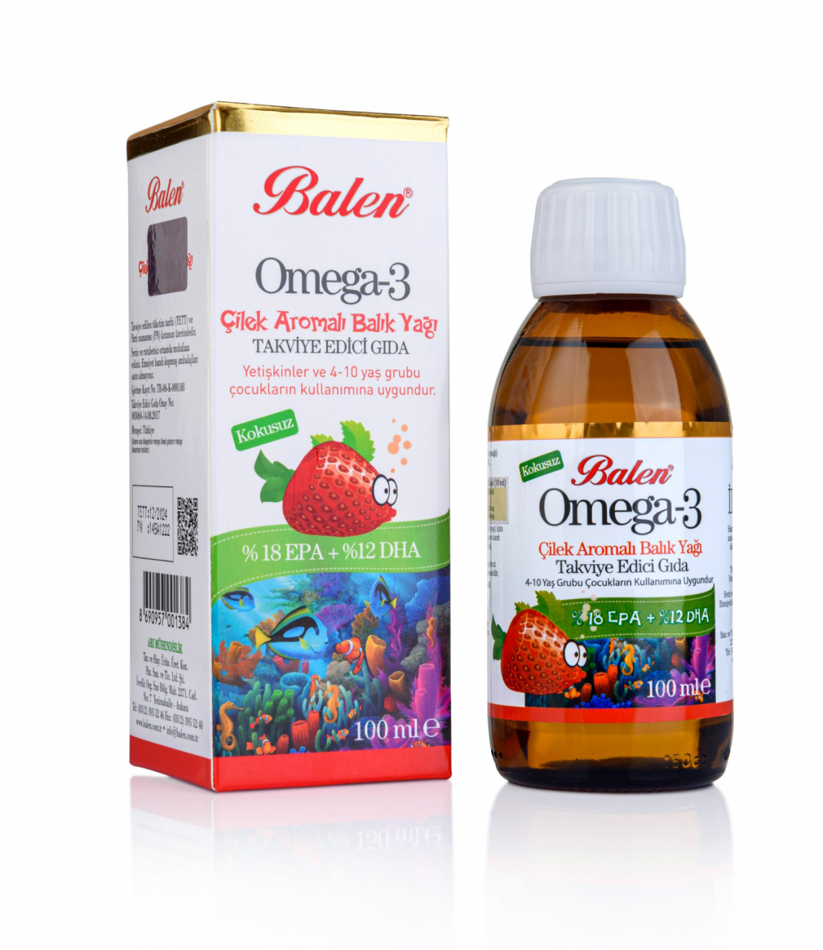 Omega-3 Çilek Aromalı * 100 ML Omega-3 Çilek Aromalı * 100 ML