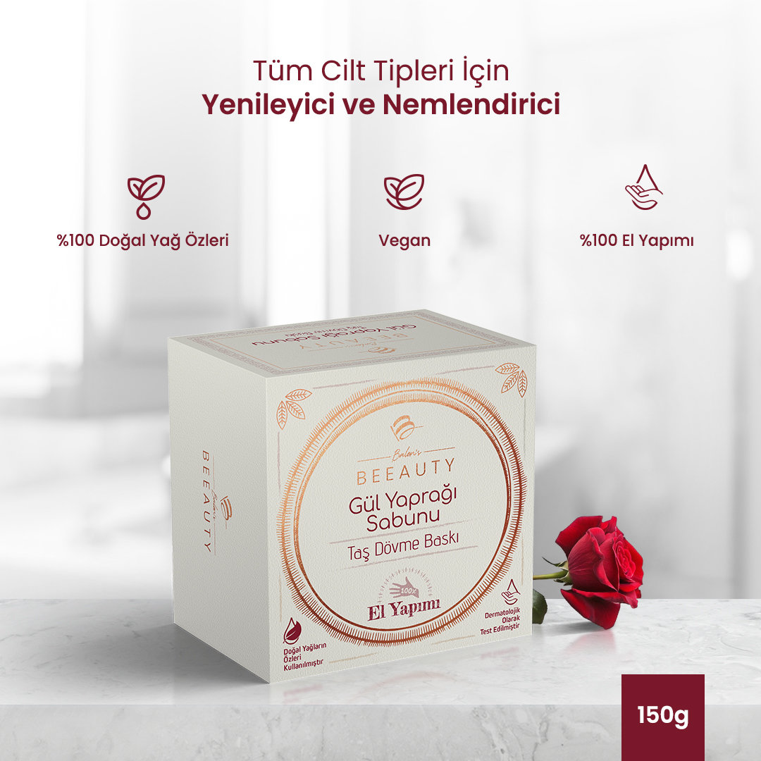 Taş Dövme Sabun Gül Yaprağı * 150 gr