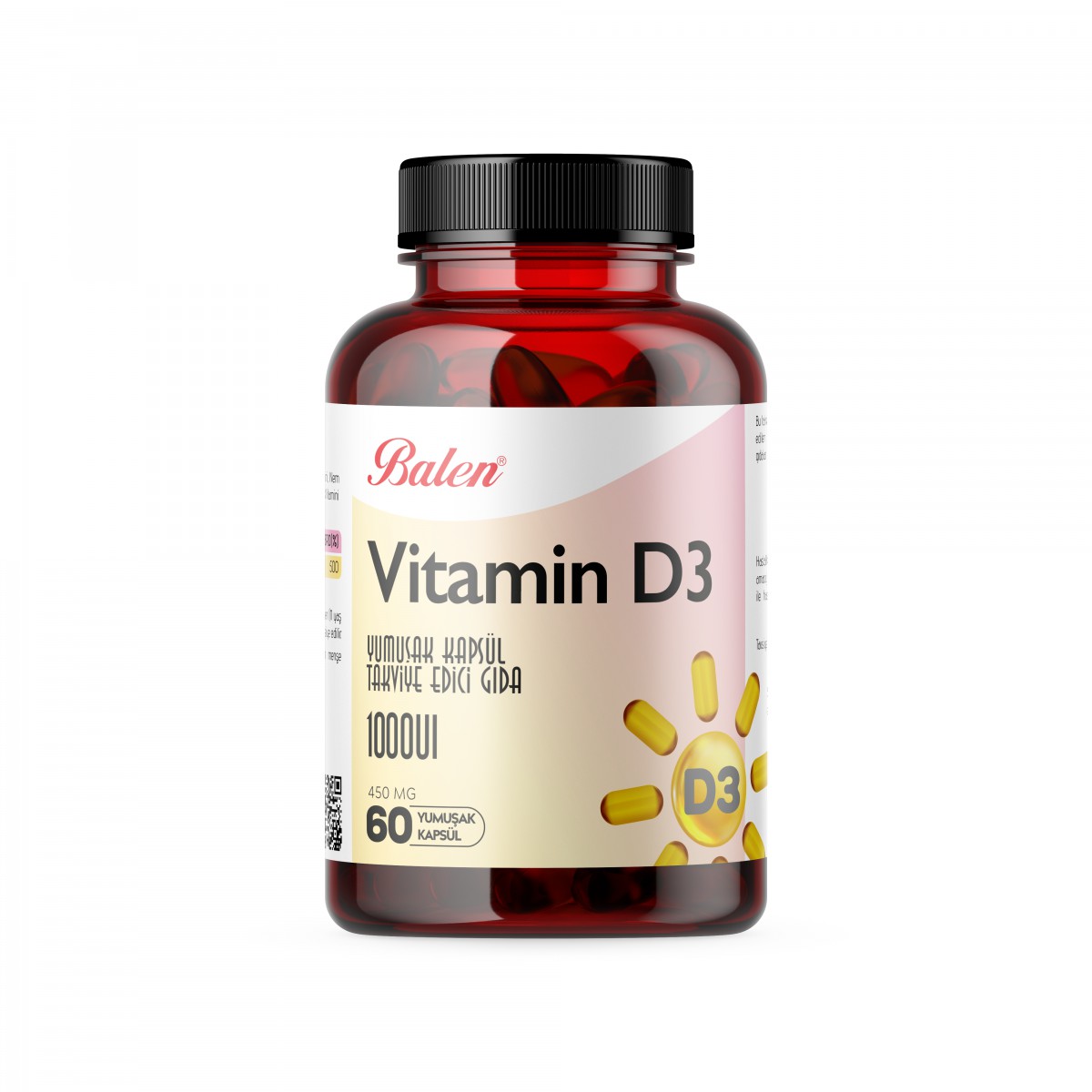 VİTAMİN D3 YUMUŞAK KAPSÜL 450 MG*60 VİTAMİN D3 YUMUŞAK KAPSÜL 450 MG*60