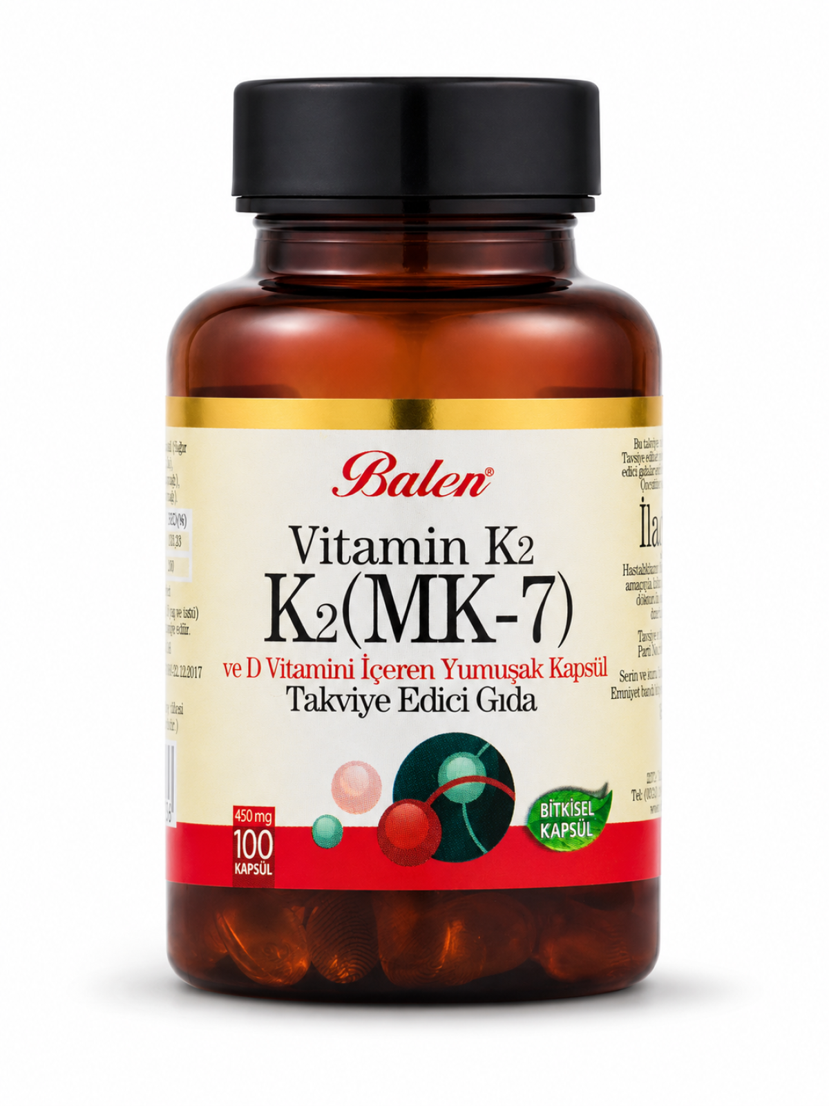 VİTAMİN K2 (MK-7) D3 450 mg *60 kapsül VİTAMİN K2 (MK-7) D3 450 mg *60 kapsül