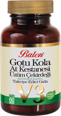 Balen Gotu Kola&At Kestanesi&Üzüm Çekirdeği Ekstraktı Kapsül