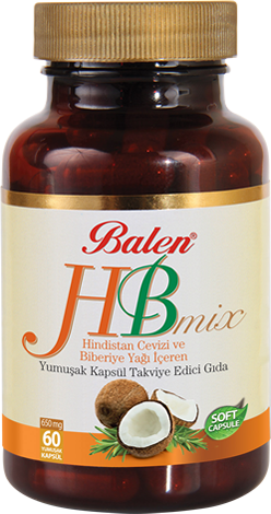 Balen HB Mix Hindistan Cevizi ve Biberiye Yağı İçeren Yumuşak Kapsül