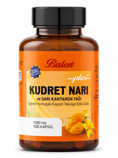 KUDRET NARI PLUS&SARI KANTARON YAĞI İÇEREN YUM.KASÜL 1580 MG*100
