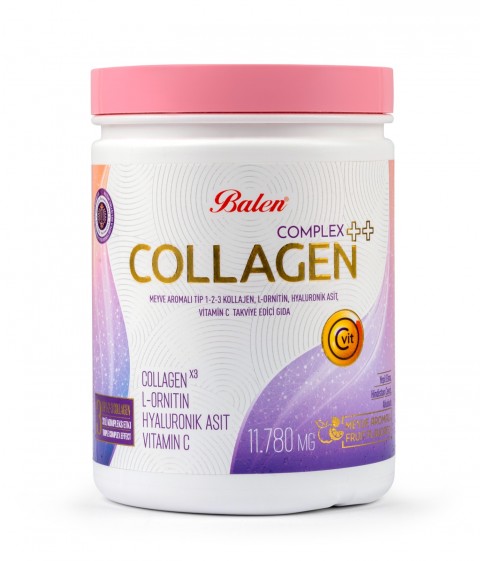 COLLAGEN COMPLEX ++ MEYVE AROMALI TİP 1,2,3 KOLAJEN , L-ORNİTİN, HYALURONİK ASİT, VİTAMİN C COLLAGEN COMPLEX ++ MEYVE AROMALI TİP 1,2,3 KOLAJEN , L-ORNİTİN, HYALURONİK ASİT, VİTAMİN C