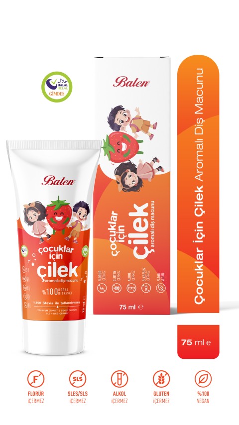 Doğal Çocuklar İçin Çilek Özlü Diş Macunu * 75 ML