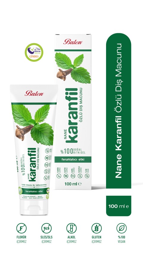 Doğal Nane & Karanfil Özlü Diş Macunu * 100 ML