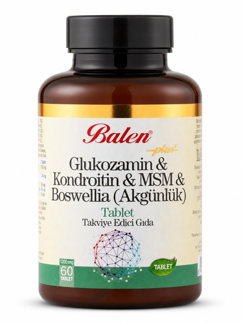 GLUKOZAMİN&KONDROİTİN&MSM&BOSWELİA TABLET 1200 MG*60