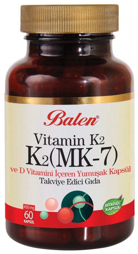 VİTAMİN K2 (MK-7) D3 450 mg *60 kapsül