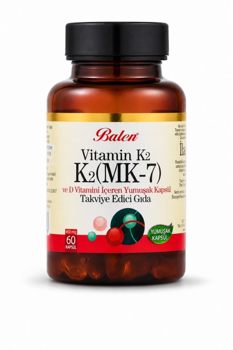 VİTAMİN K2 (MK-7) D3 450 mg *60 kapsül